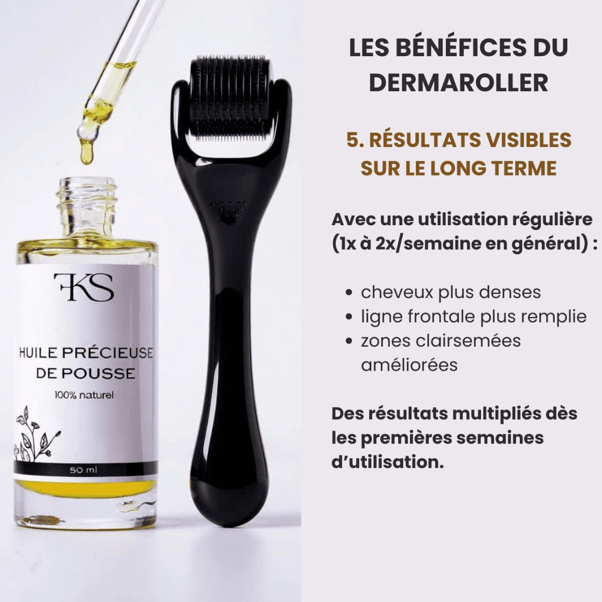 Dermaroller FKSECRETS - Accélérateur de pousse - FKsecret